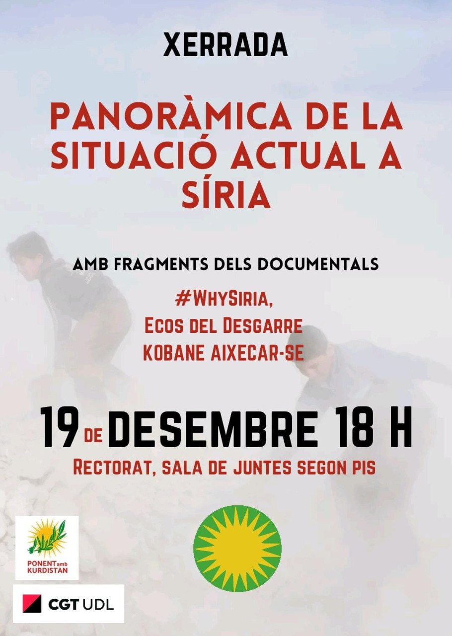 Xerrada: Panoràmica de la situació actual a Síria Xerrada: Panoràmica de la situació actual a Síria