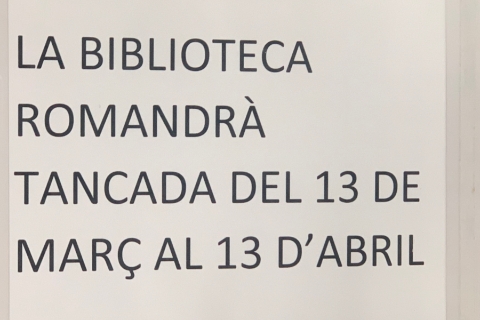 biblio tancada