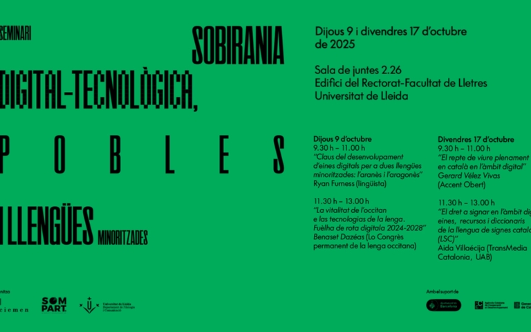 Seminari: Sobirania digital-tecnològica, pobles i llengües minoritzades