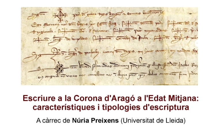 Xerrada: Escriure a la Corona d'Aragó a l'Edat Mitjana: característiques i tipologies d'escriptura