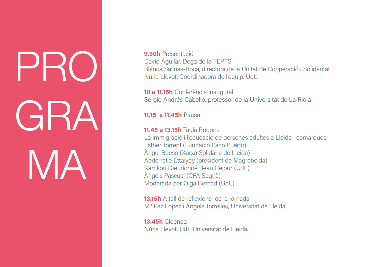 Seminari d'immigració i educació d'adults d'origen estranger: experiències singulars