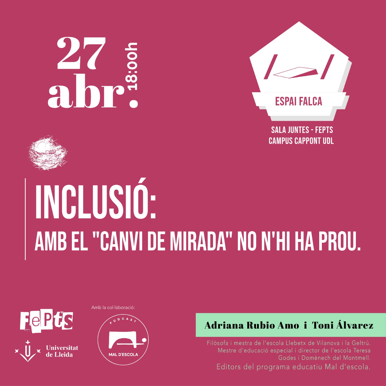Espai Falca: Inclusió: amb el 'canvi de mirada' no n'hi ha prou Espai Falca: Inclusió: amb el 'canvi de mirada' no n'hi ha prou