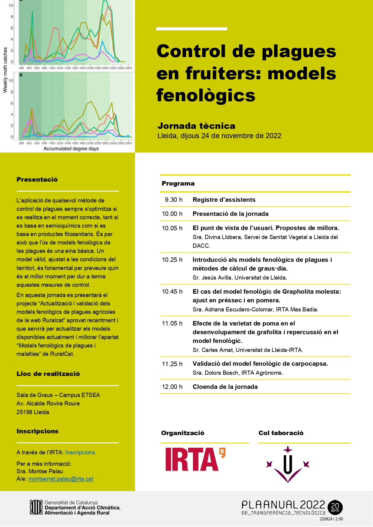 Jornada tècnica:Control de plagues en fruiters: models fenològics Jornada tècnica:Control de plagues en fruiters: models fenològics
