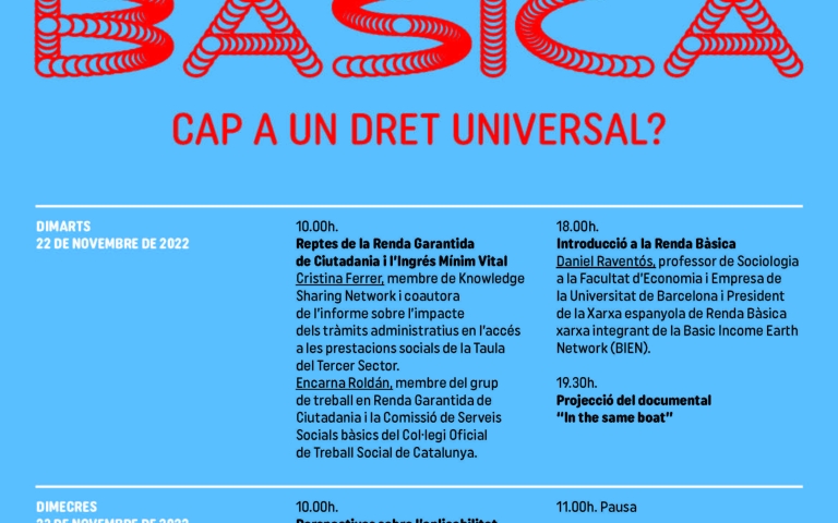 Jornada: Renda bàsica. Cap a un dret universal?