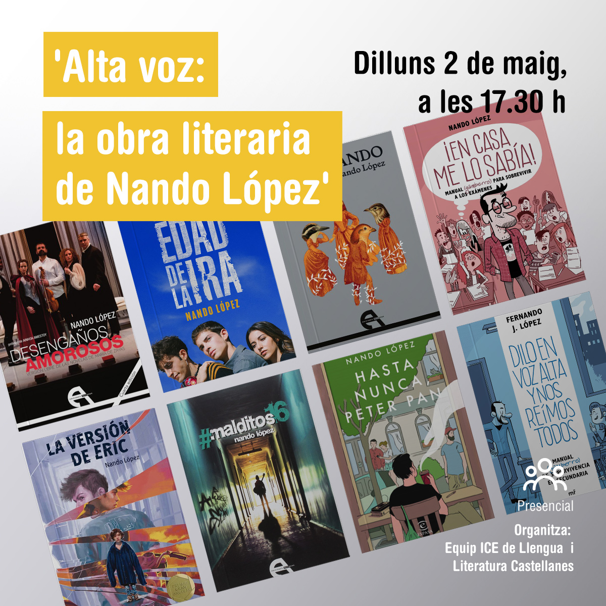 jornada jornada "Alta voz: la obra literaria de Nando López'