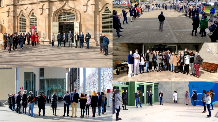 Concentracions als campus de Lleida i Igualada