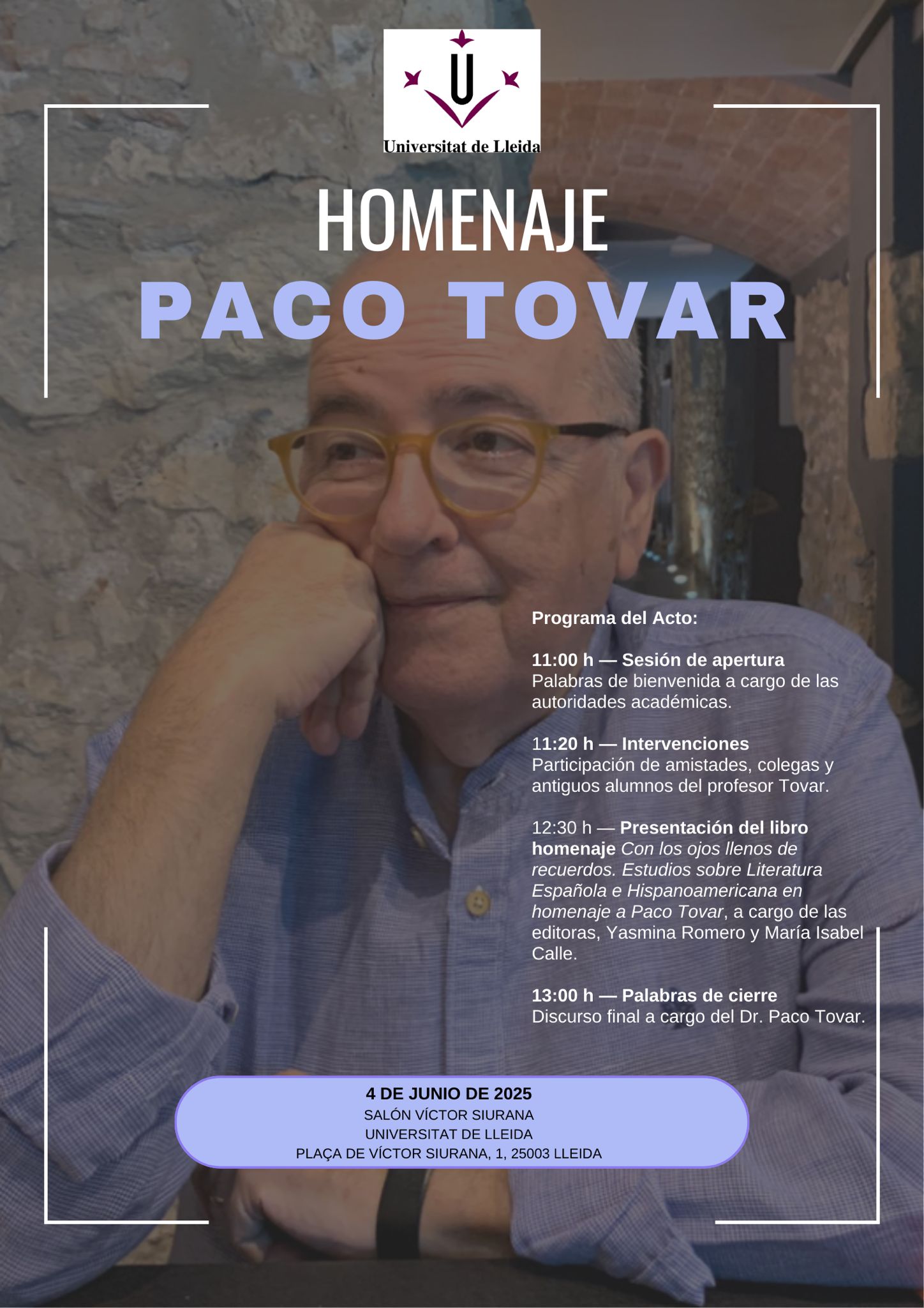 Homenatge a Paco Tovar Homenatge a Paco Tovar