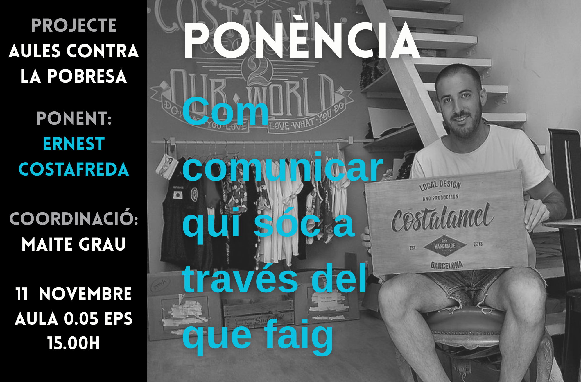 Conferència: Com comunicar qui sóc a través del que faig, a càrrec d'Alfred Costafreda