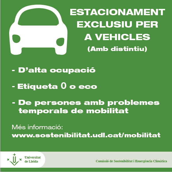 Estacionament exclusiu per a vehicles